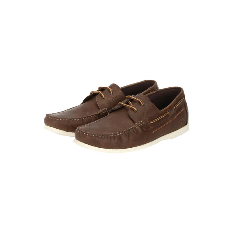 Men Brown Boat Shoes - Image 4