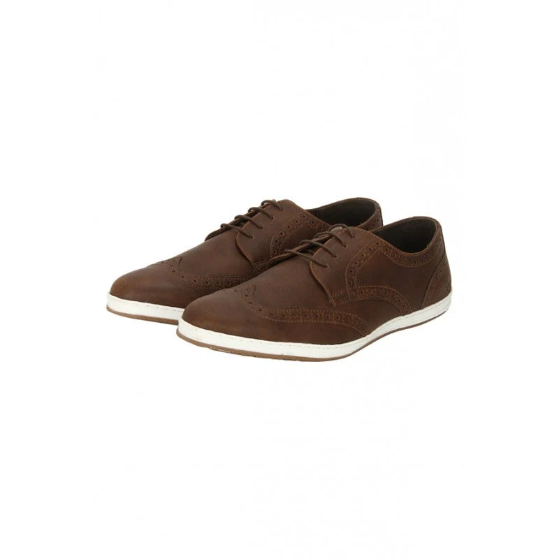 Men Brown Brogue Shoes - Image 4