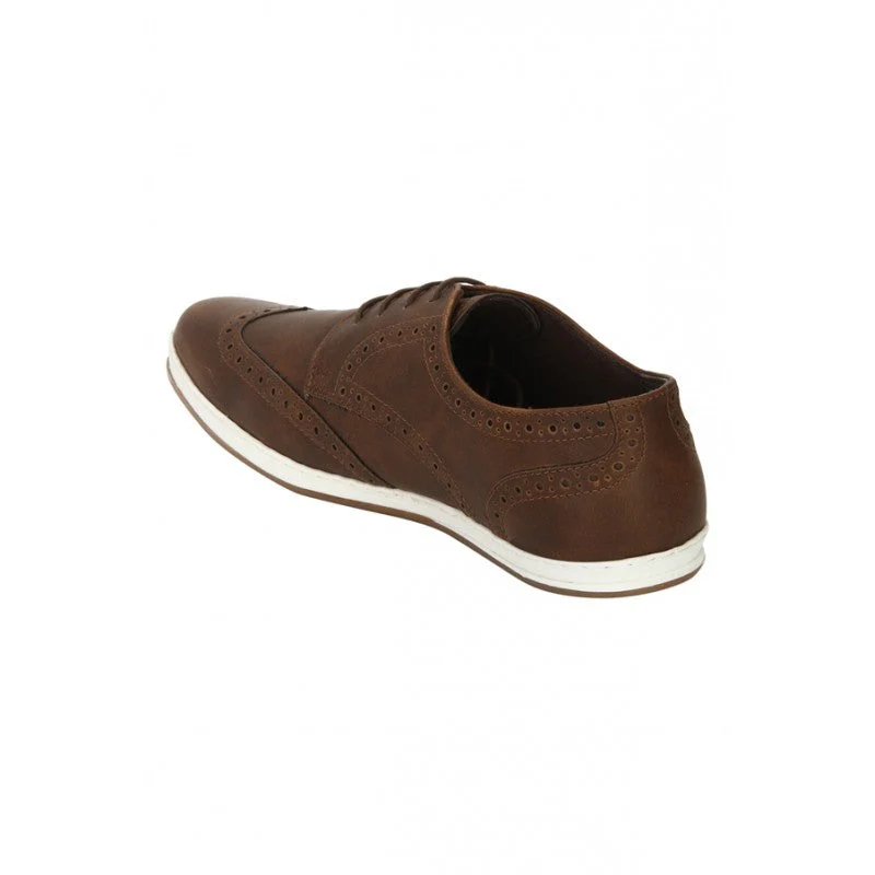 Men Brown Brogue Shoes - Image 8