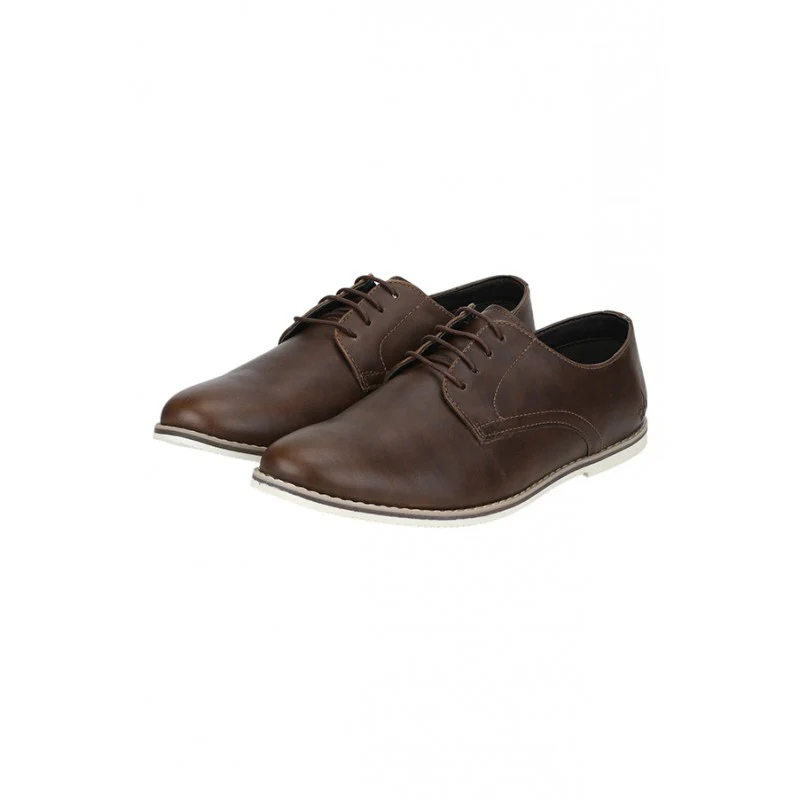 Men Brown Derby Shoes - Image 4