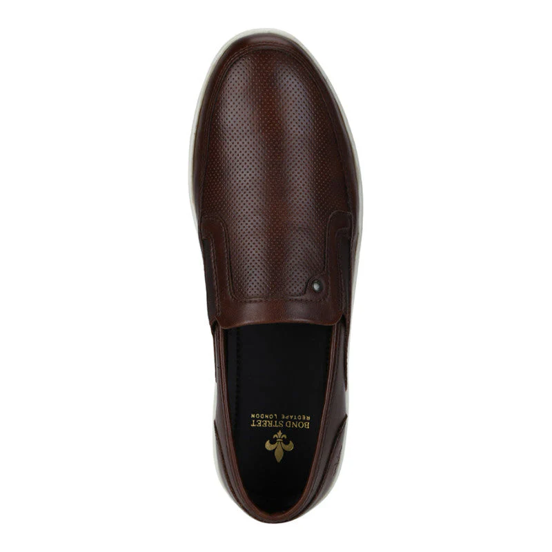 Men Dark Tan Loafers - Image 6