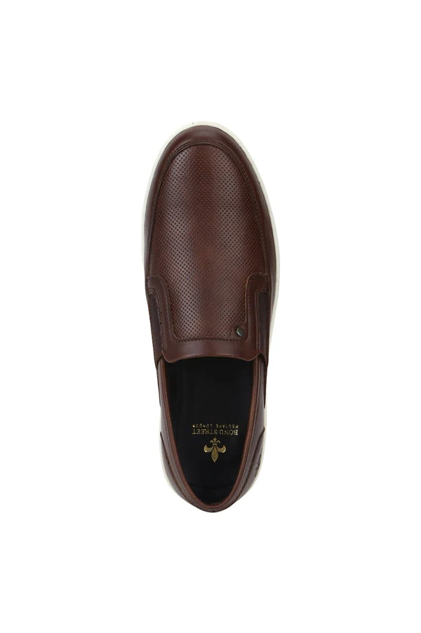 Men's Dark Tan Loafers - Image 5