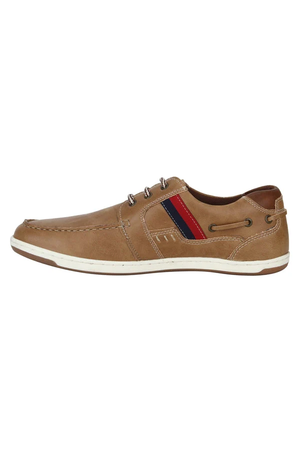 Men Light Tan Boat Shoes - Image 3