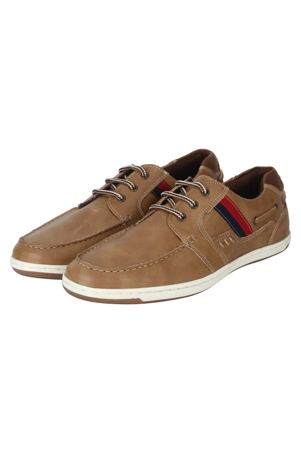 Men Light Tan Boat Shoes - Image 4