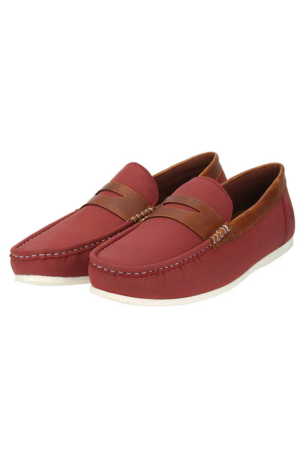 Men Maroon Loafers - Image 3