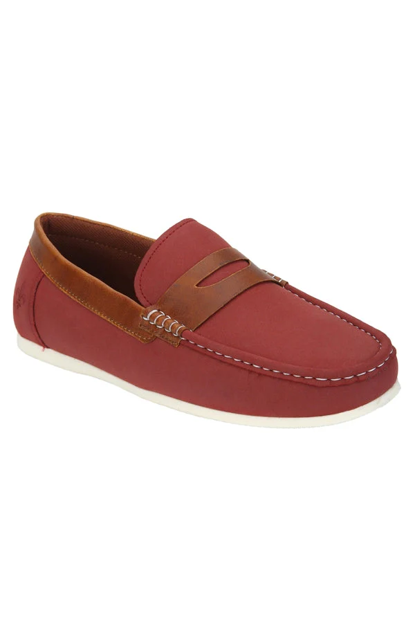 Men Maroon Loafers - Image 9