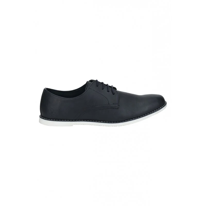 Men Navy Derby Shoes - Image 2