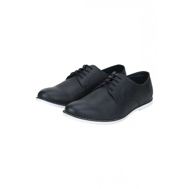 Men Navy Derby Shoes - Image 4