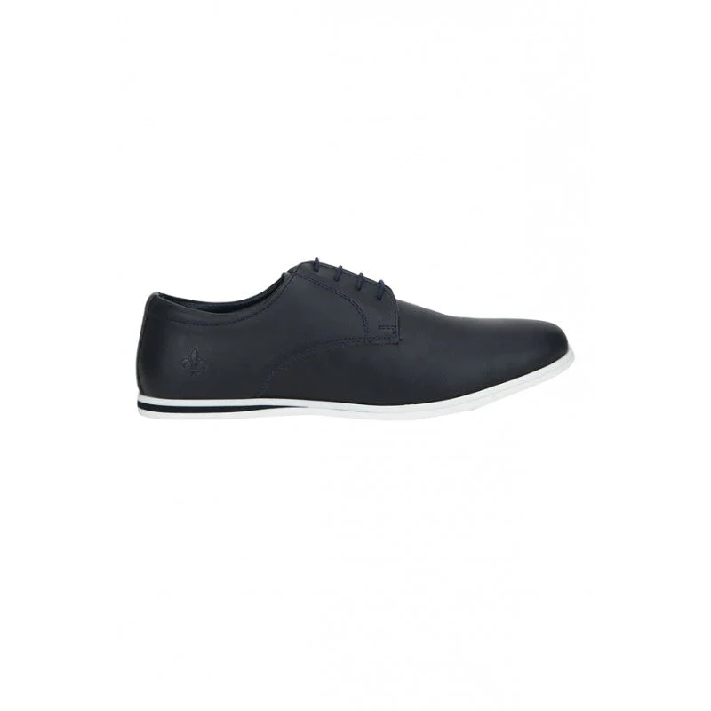 Men Navy Derby Shoes - Image 2