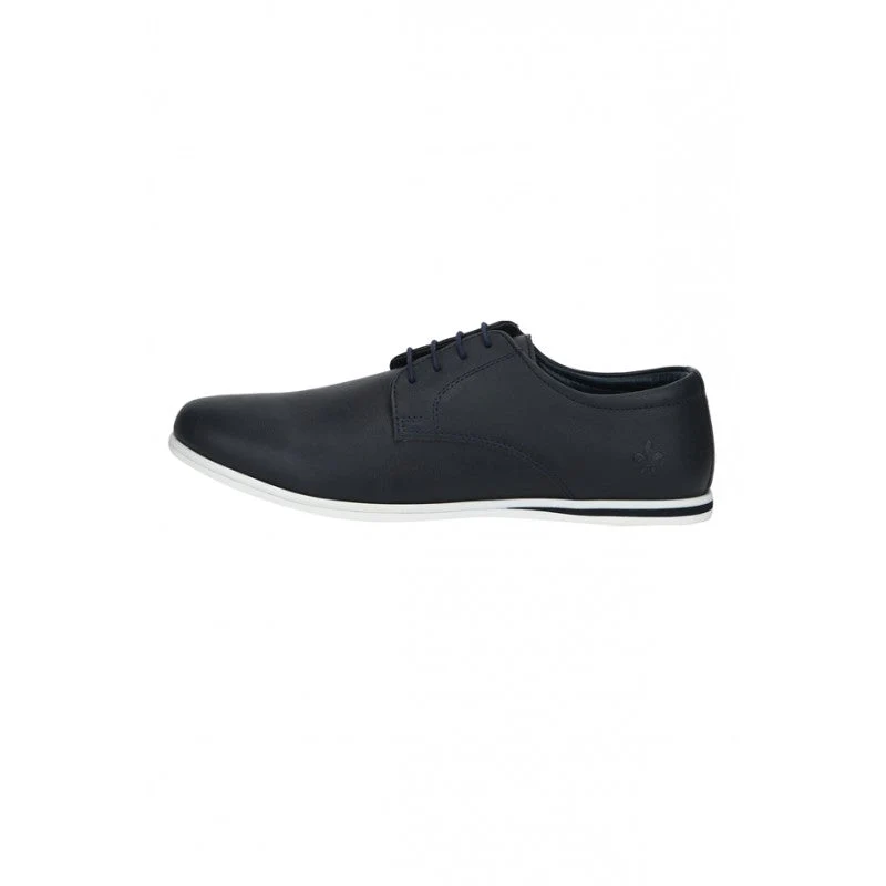 Men Navy Derby Shoes - Image 3