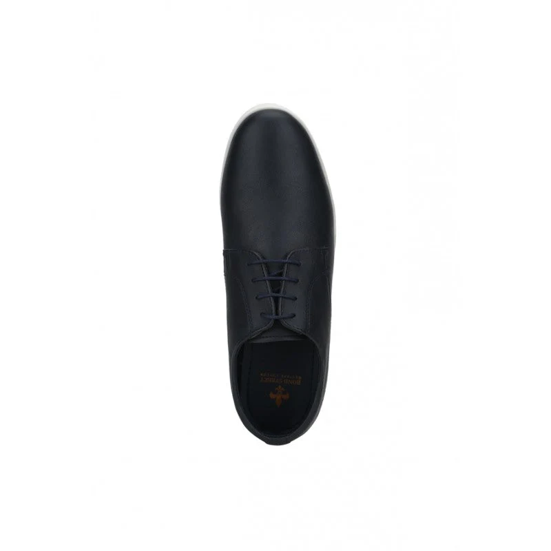 Men Navy Derby Shoes - Image 5