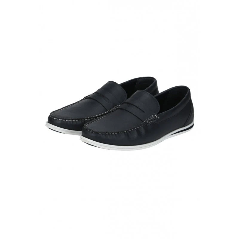 Men Navy Loafers - Image 4