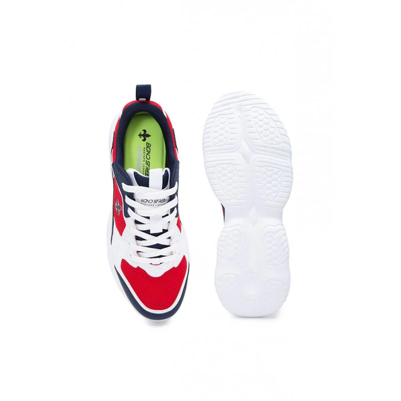 Men Red & White Sneakers - Image 6