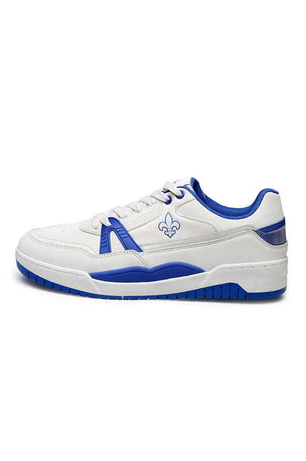 Men's White And Blue Sneakers - Image 4