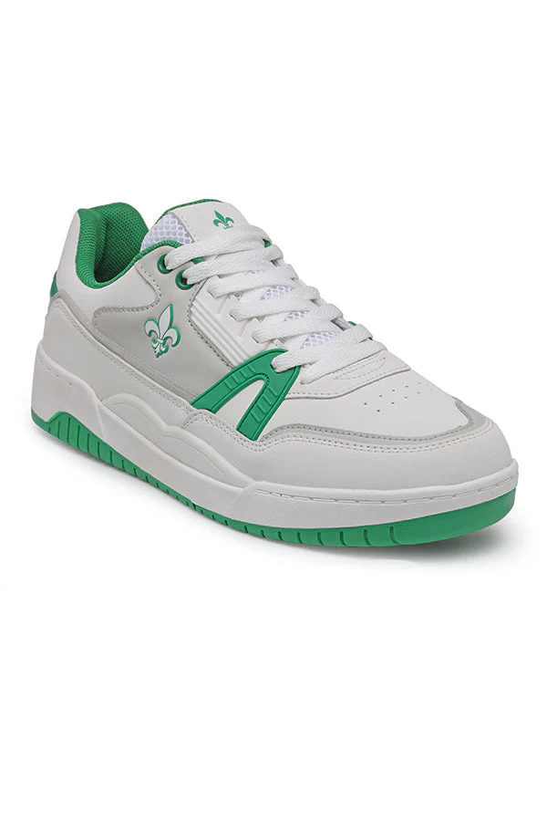 Men's White And Green Sneakers - Image 2