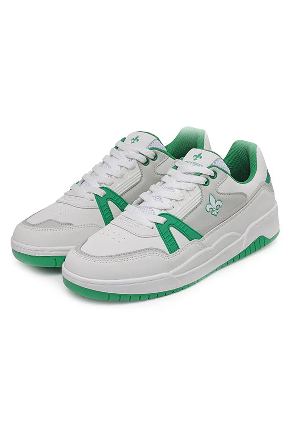 Men's White And Green Sneakers - Image 5