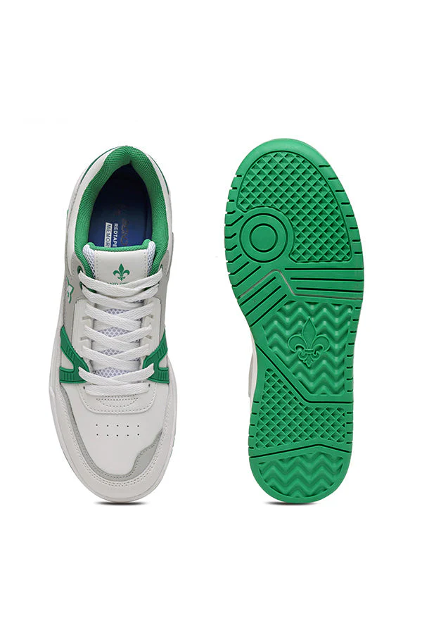 Men's White And Green Sneakers - Image 6