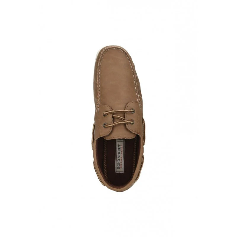 Men Tan Boat Shoes - Image 5