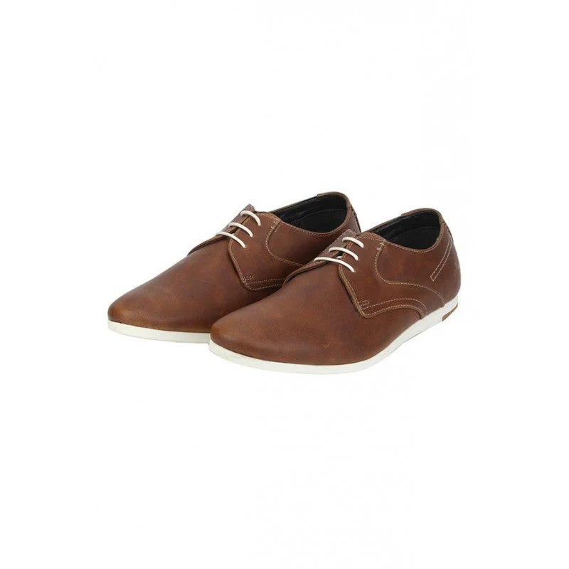 Men Tan Derby Shoes - Image 3