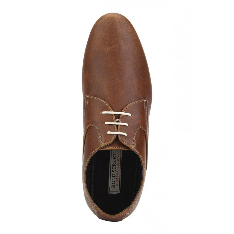 Men Tan Derby Shoes - Image 7