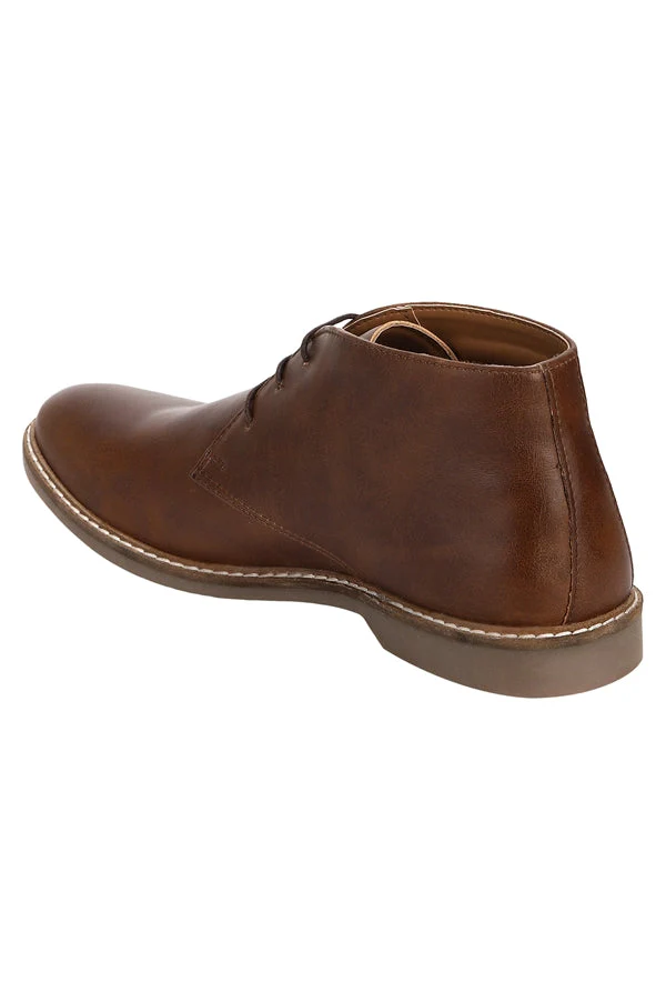 Men Tan Derby Shoes - Image 2