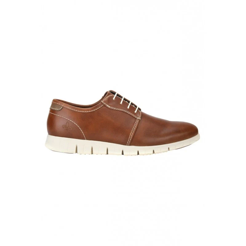 Men Tan Derby Shoes - Image 2