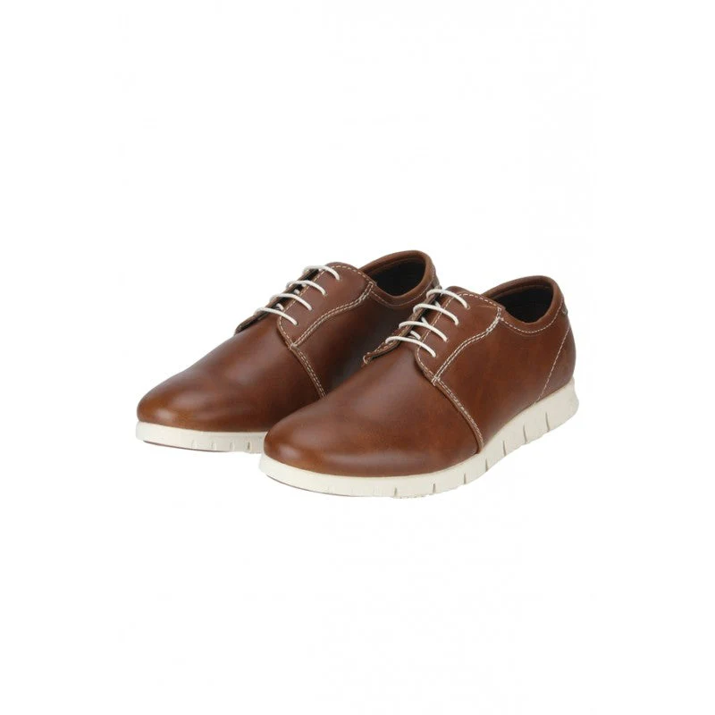 Men Tan Derby Shoes - Image 4