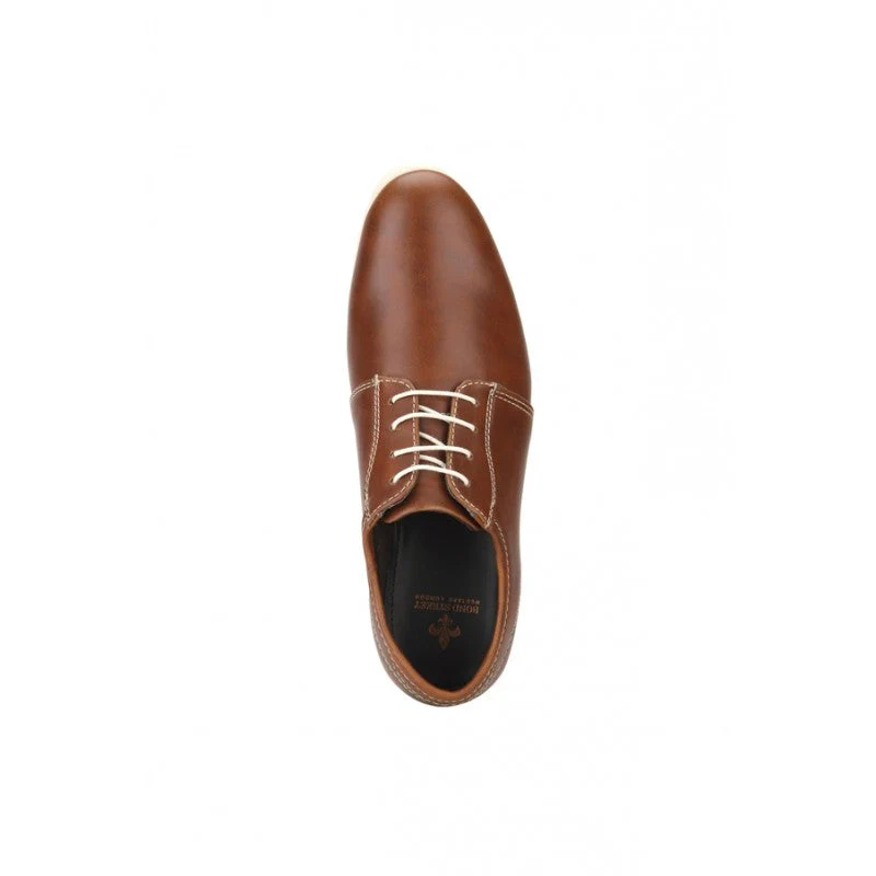 Men Tan Derby Shoes - Image 5