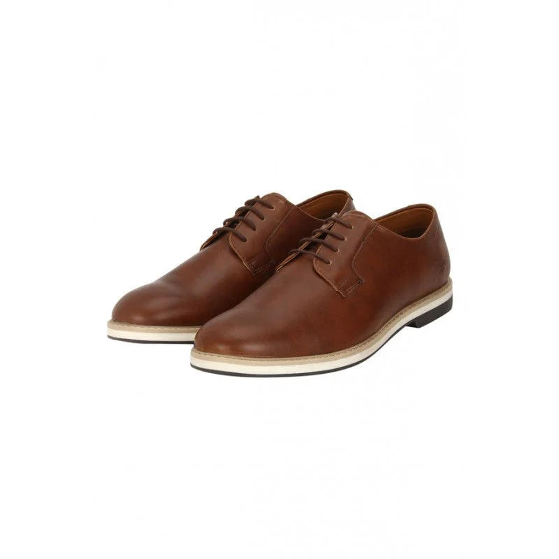 Men Tan Derby Shoes - Image 4