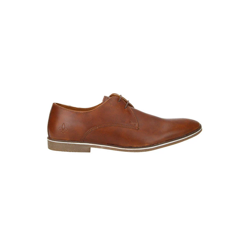 Men Tan Derby Shoes - Image 2