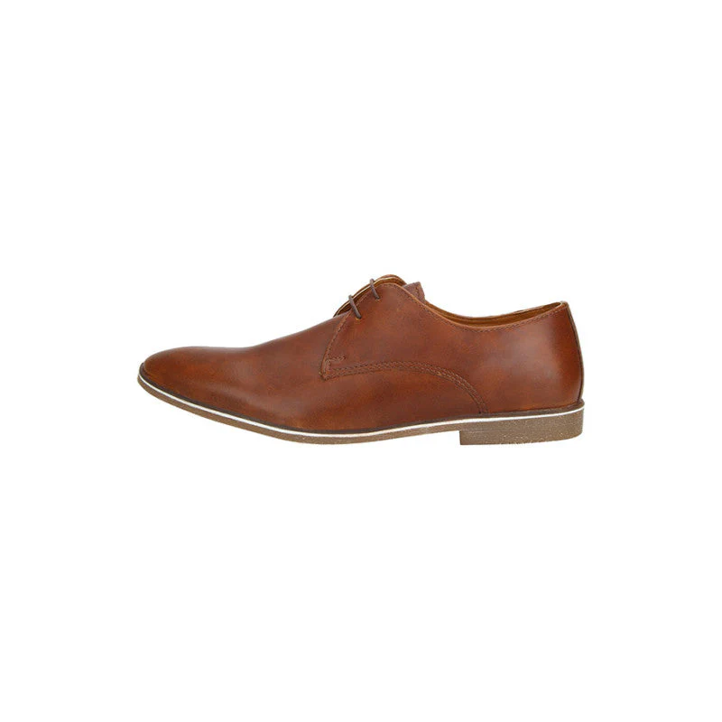 Men Tan Derby Shoes - Image 3