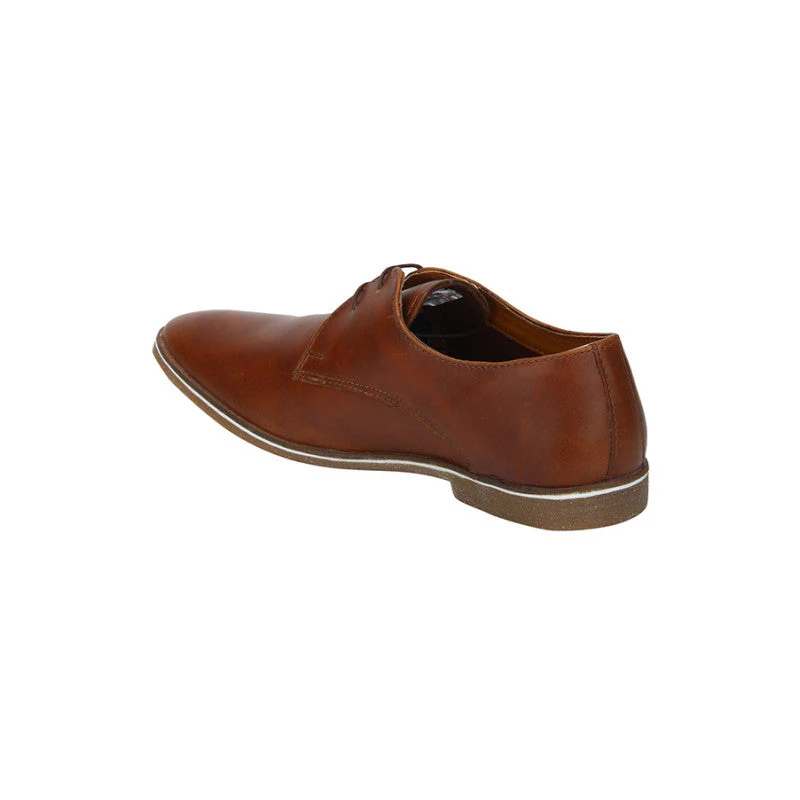 Men Tan Derby Shoes - Image 5