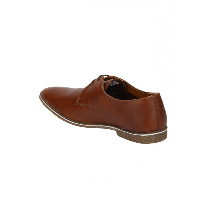 Men Tan Derby Shoes - Image 2