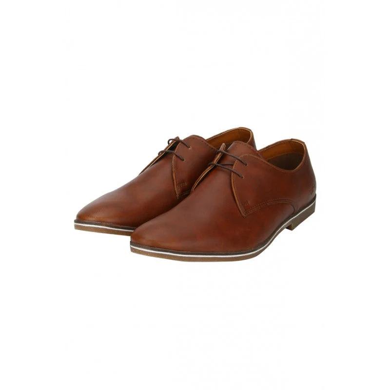 Men Tan Derby Shoes - Image 4