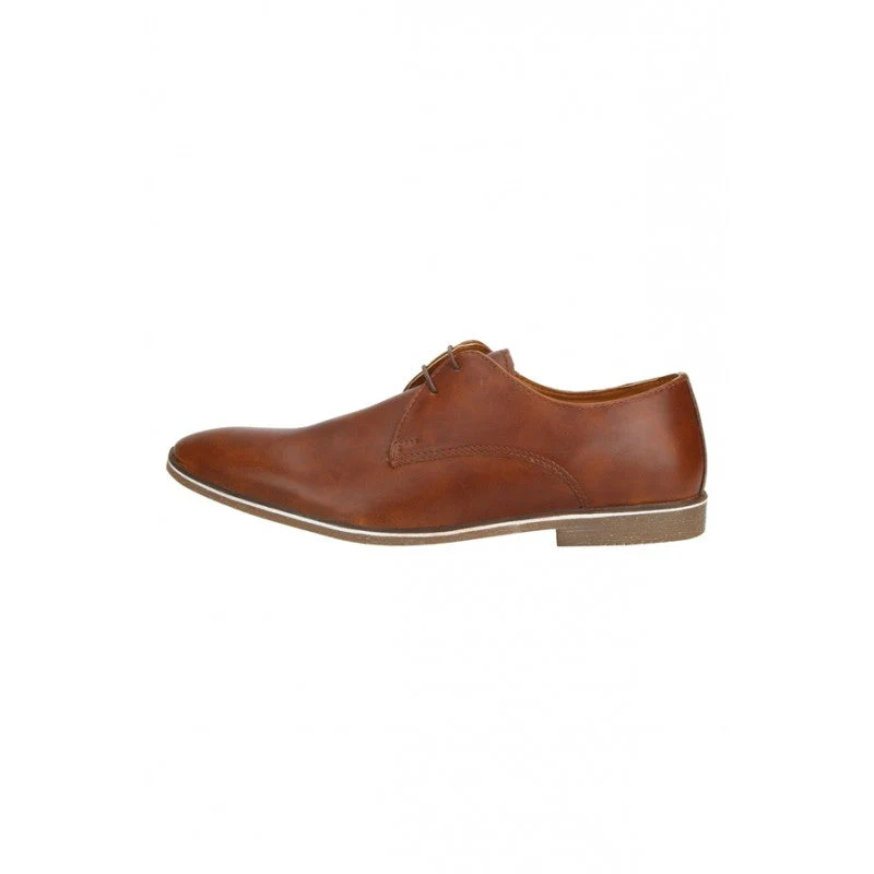 Men Tan Derby Shoes - Image 5