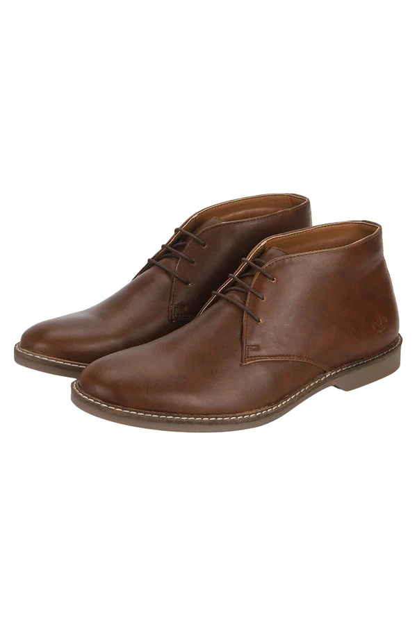 Men Tan Derby Shoes - Image 5