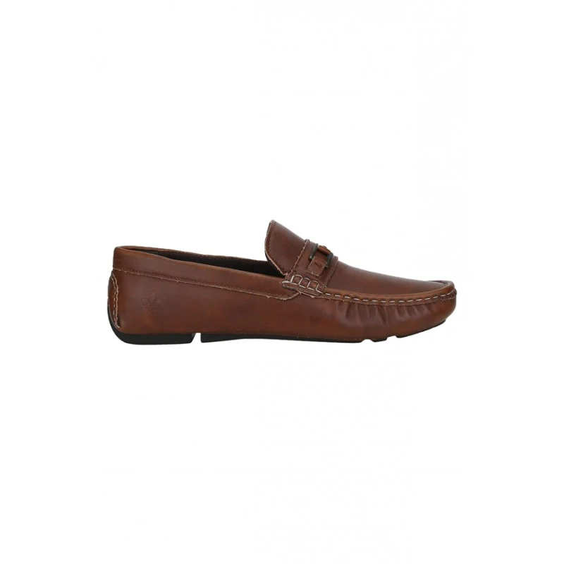 Men Tan Driving Shoes - Image 2