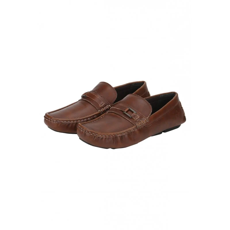Men Tan Driving Shoes - Image 4