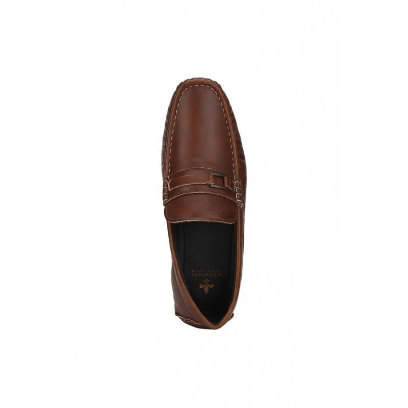 Men Tan Driving Shoes - Image 5