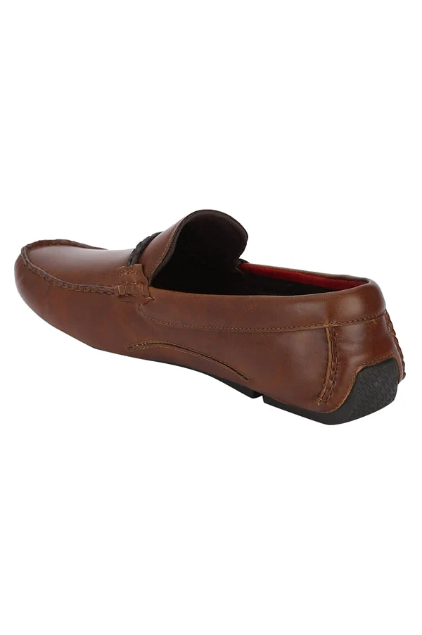 Men Tan Driving Shoes - Image 8