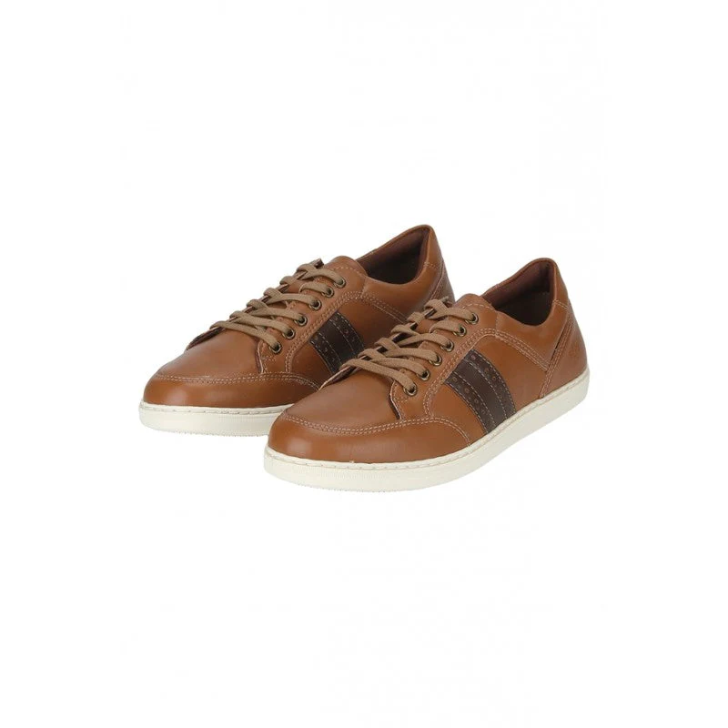 Men Tan Sneakers - Image 4