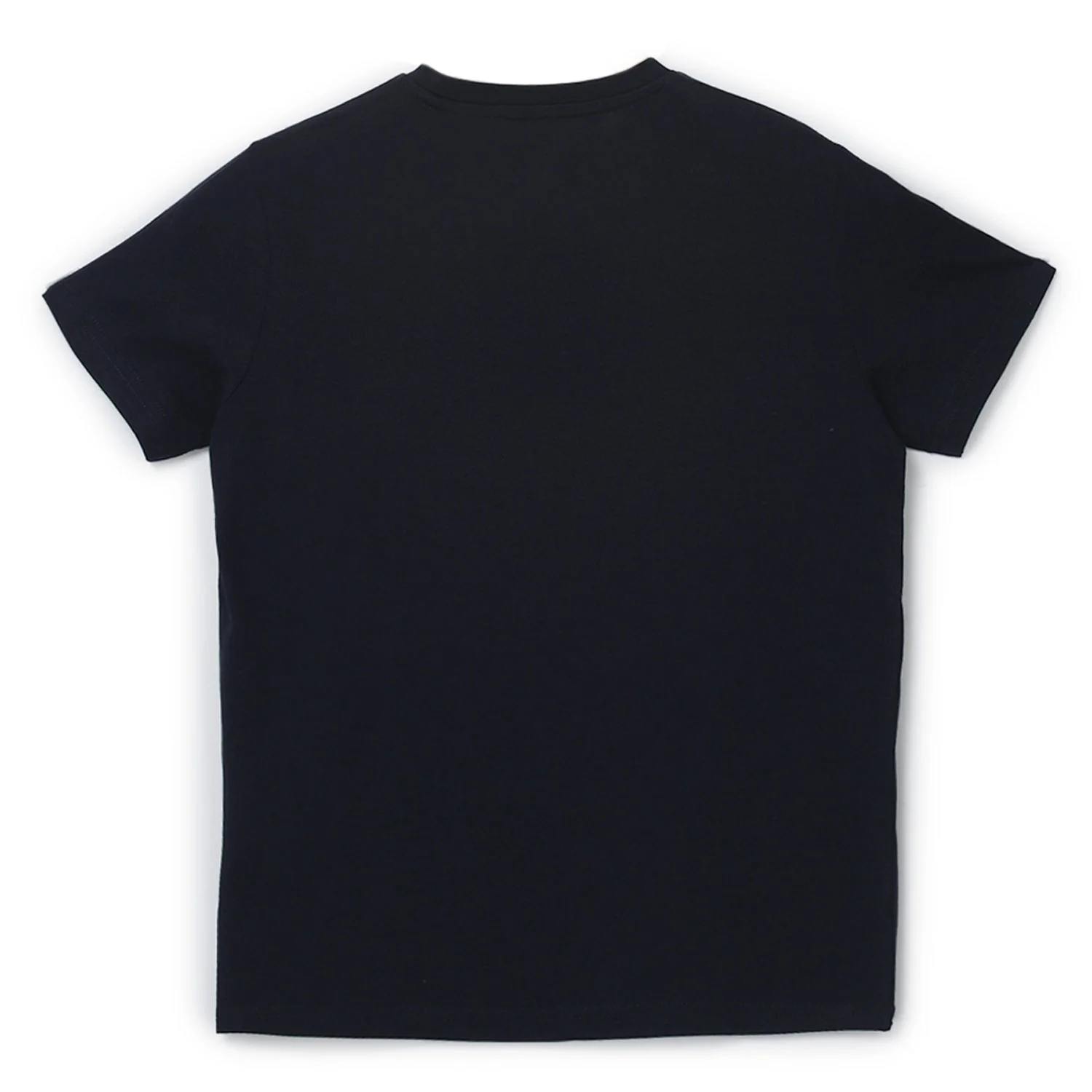 Boys Navy Solid Pure Cotton T-Shirt - Image 2