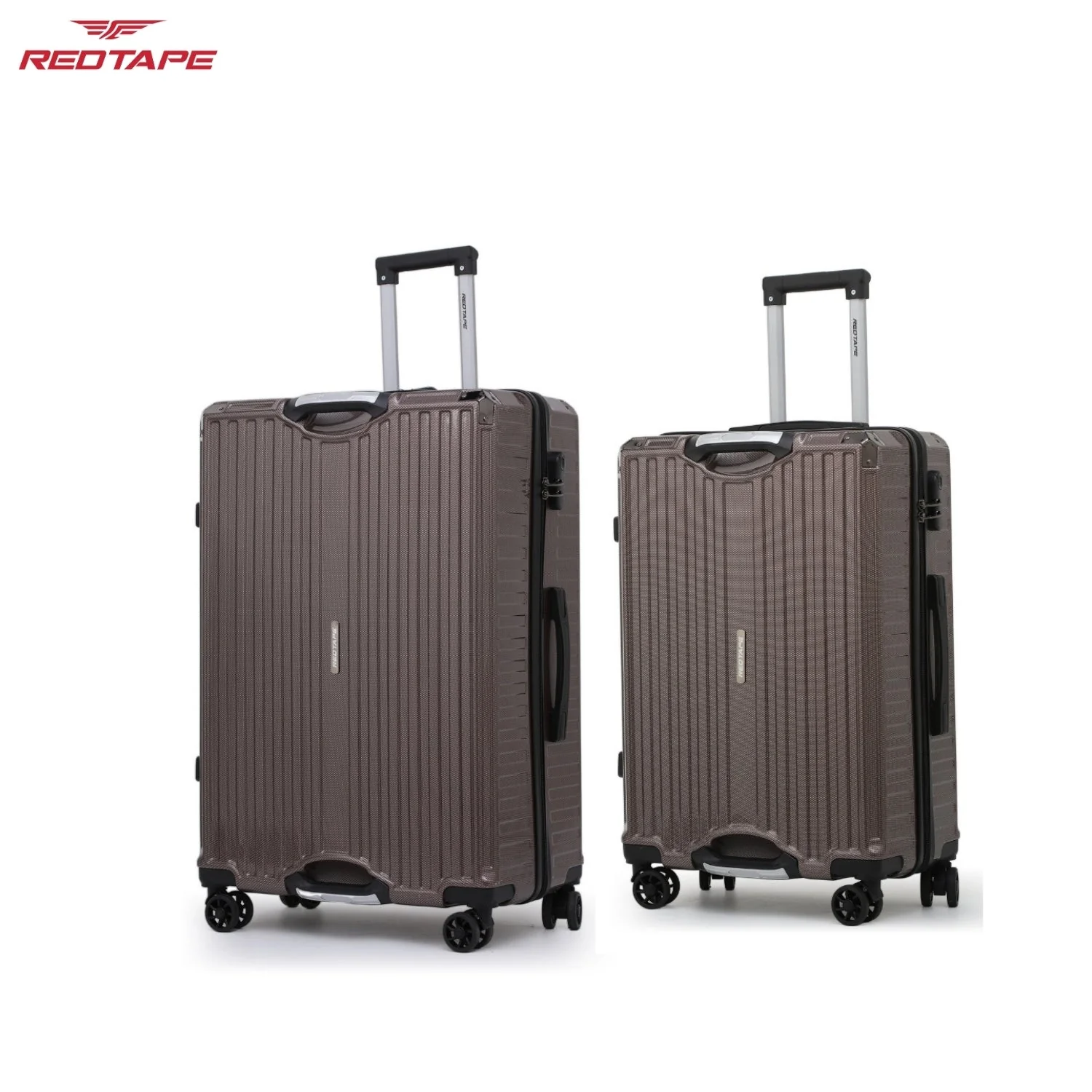 Brown 8 Wheels Trolley Bag Set of 2 (Large + Medium) - Image 2
