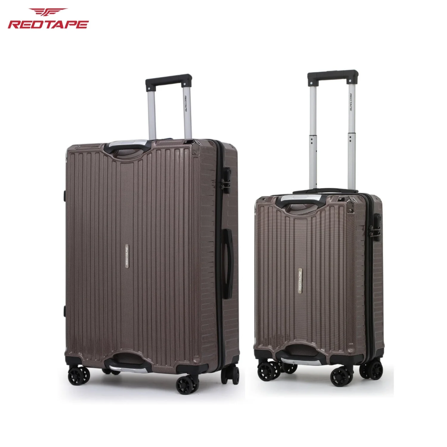 Brown 8 Wheels Trolley Bag Set of 2 (Medium + Cabin) - Image 2