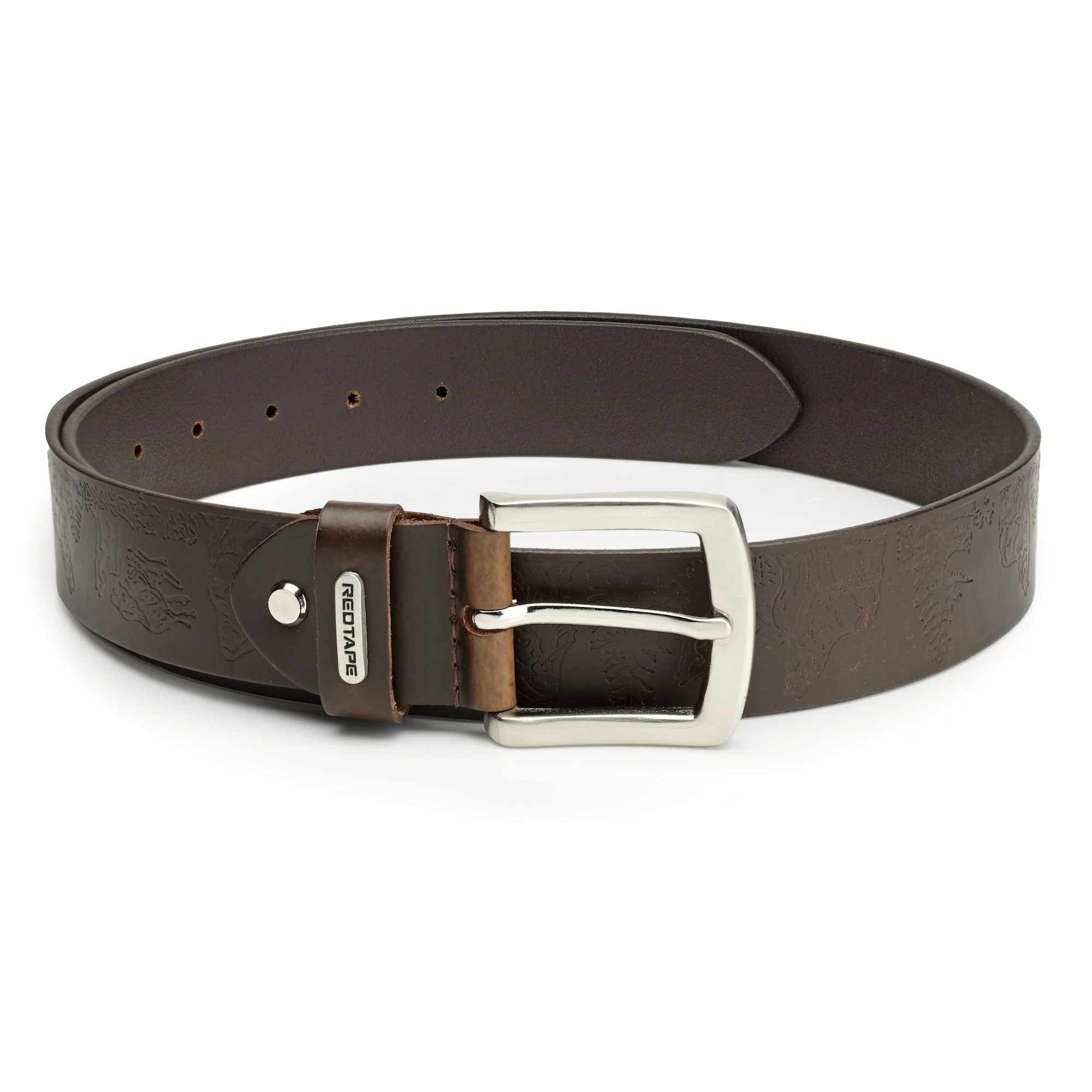 Brown Casual Leather Belt for Men - Image 5