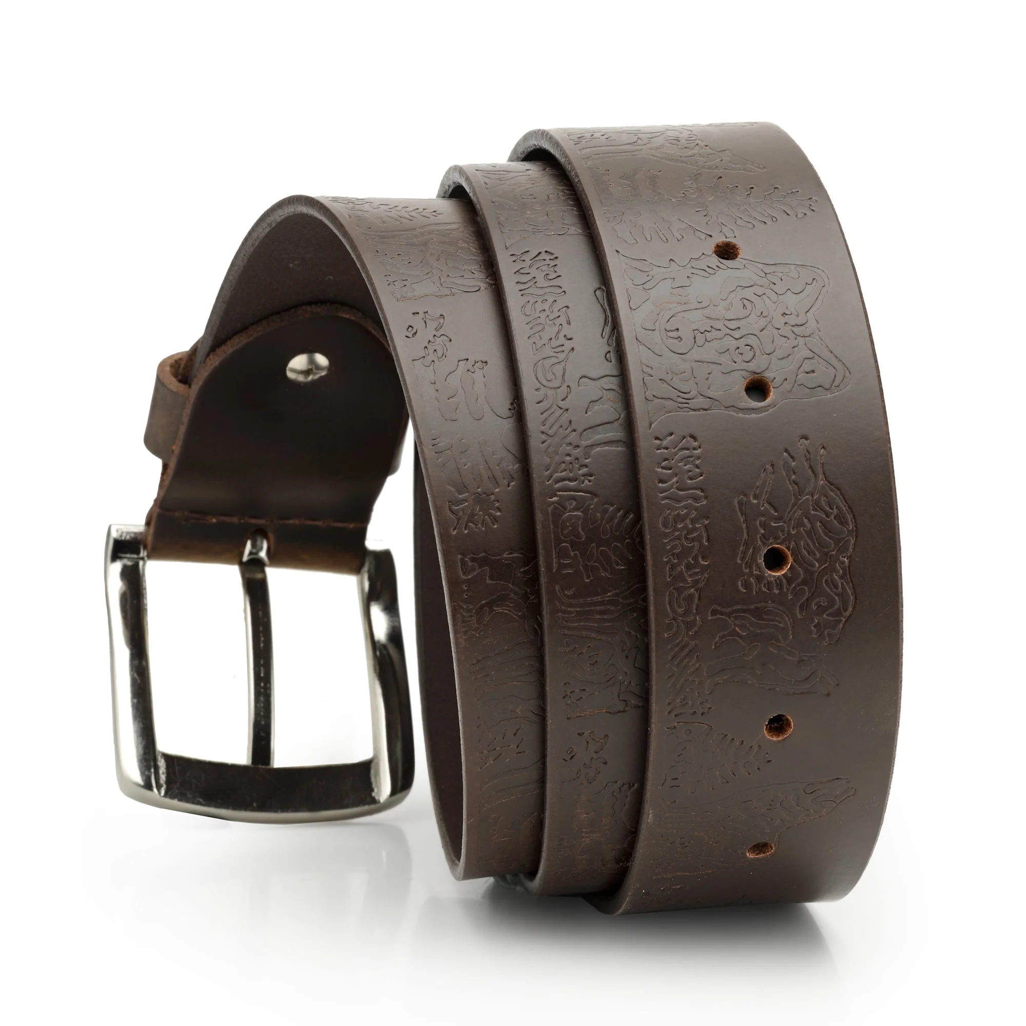 Brown Casual Leather Belt for Men - Image 6