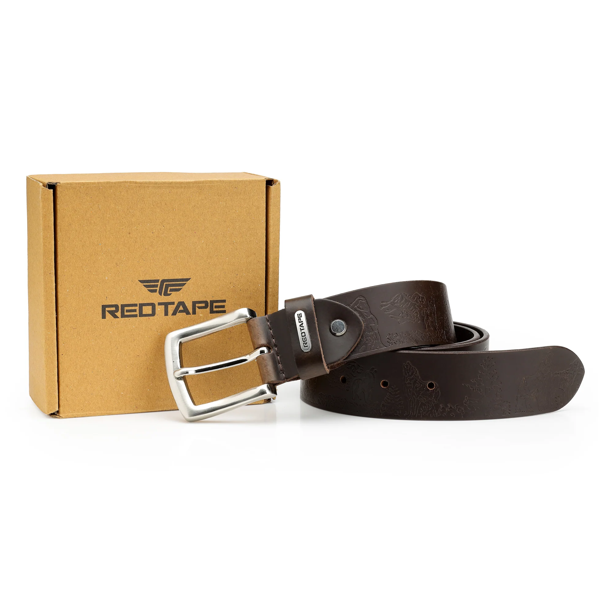 Brown Casual Leather Belt for Men - Image 7