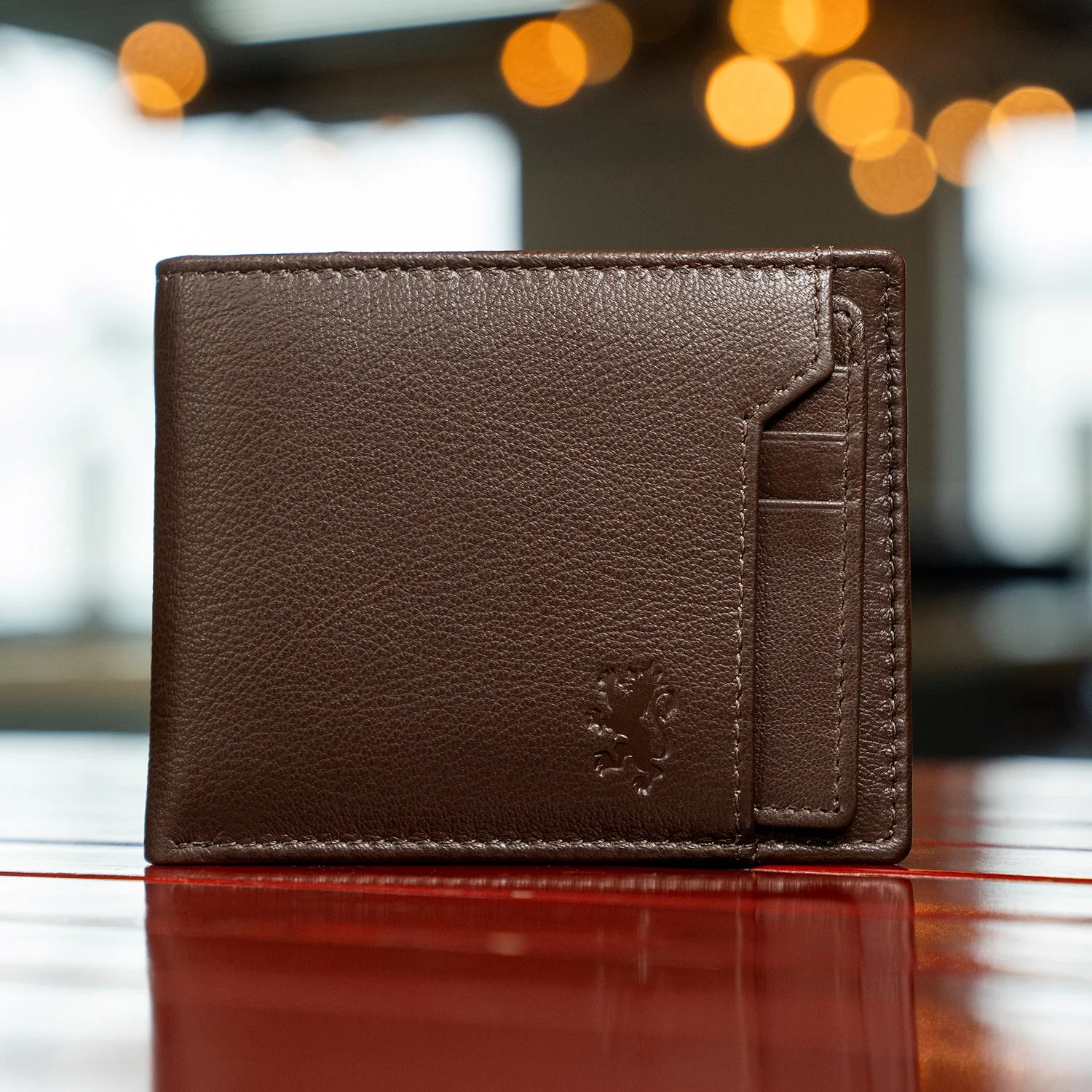 Brown Genuine Leather Wallet and Belt Combo for Men - Image 5