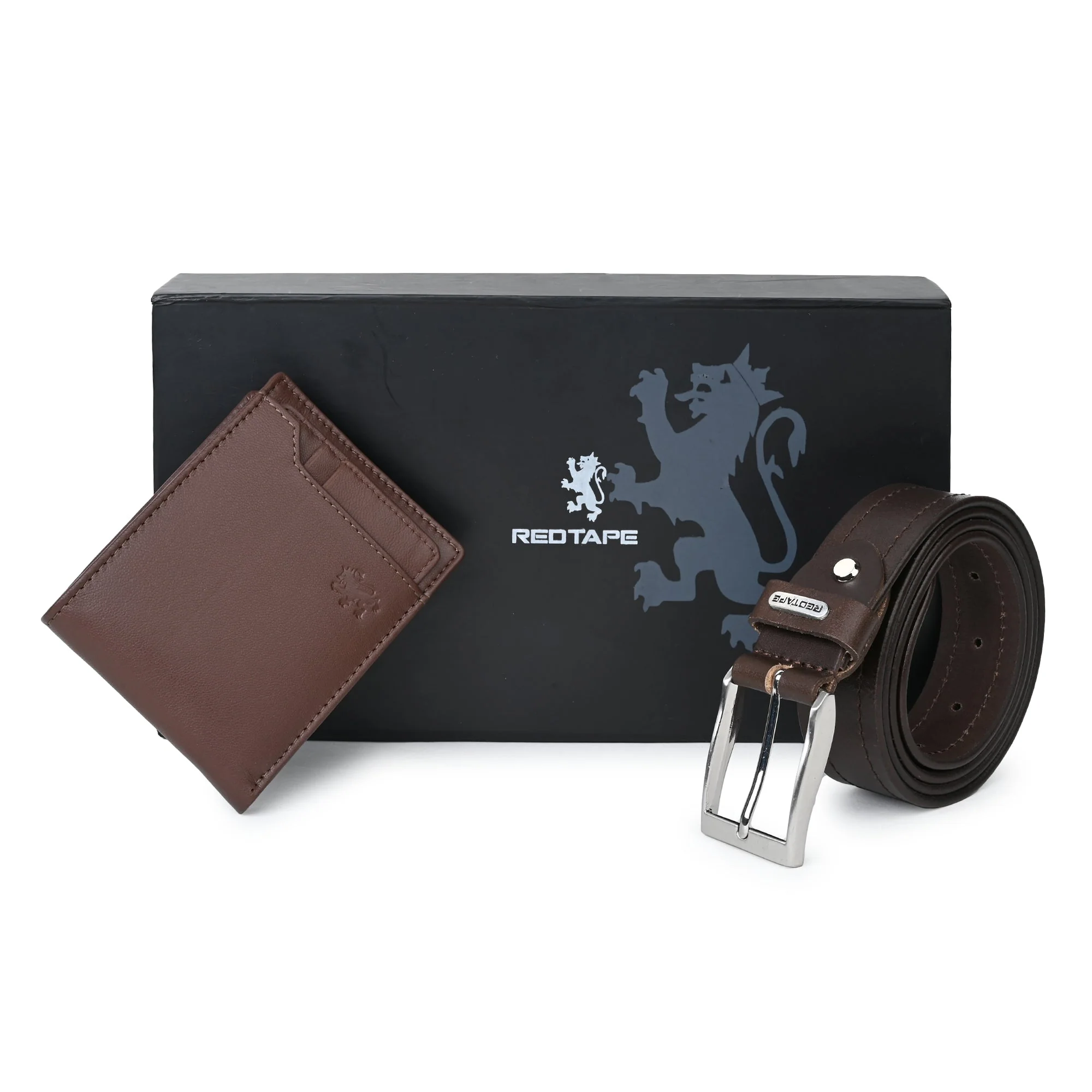 Brown Genuine Leather Wallet and Belt Combo for Men - Image 6