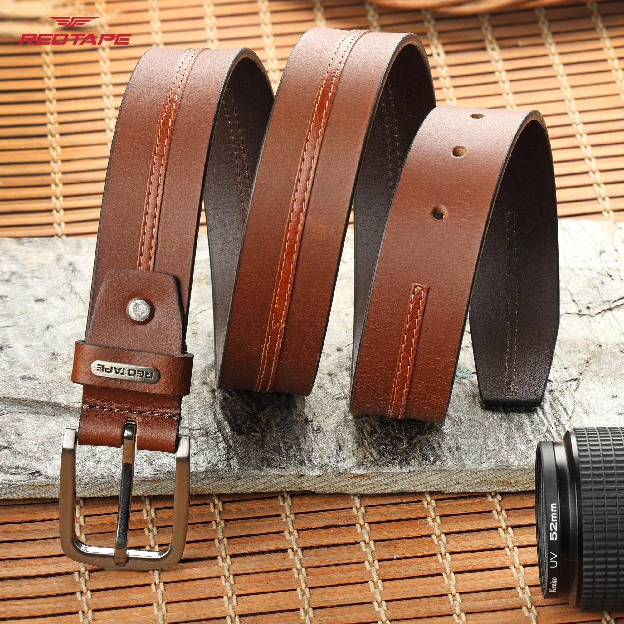 Brown Genuine Leather Belt for Men - Image 2